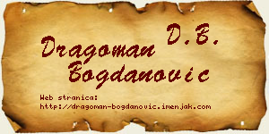Dragoman Bogdanović vizit kartica